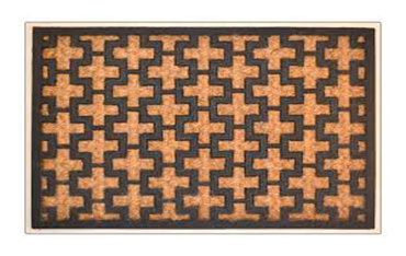 Panama Moulded Welcome Non Slip Doormat Tough Rubber Patterned Door Mat 40x60 